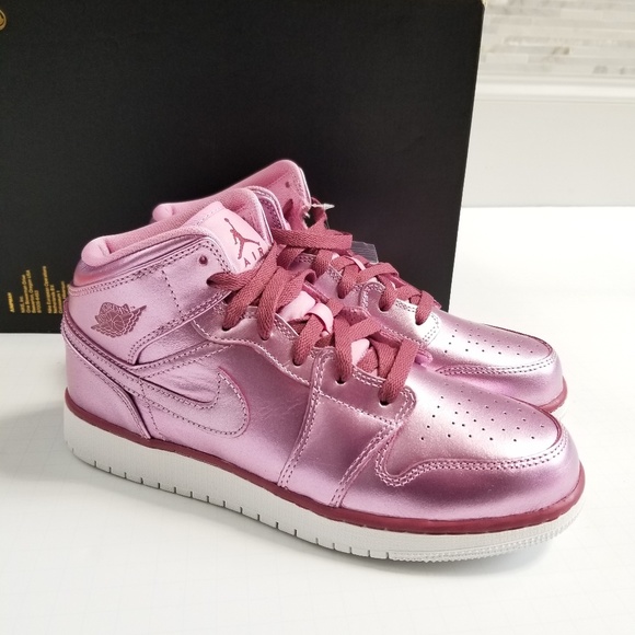 New Nike Air Jordan 1 Mid SE (GS) Sneakers - Picture 8 of 8